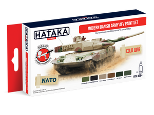 Kit de peinture Hataka HTK-AS84 pour véhicules blindés de combat de l&amp;#39;armée danoise moderne (6 x 17 ml)