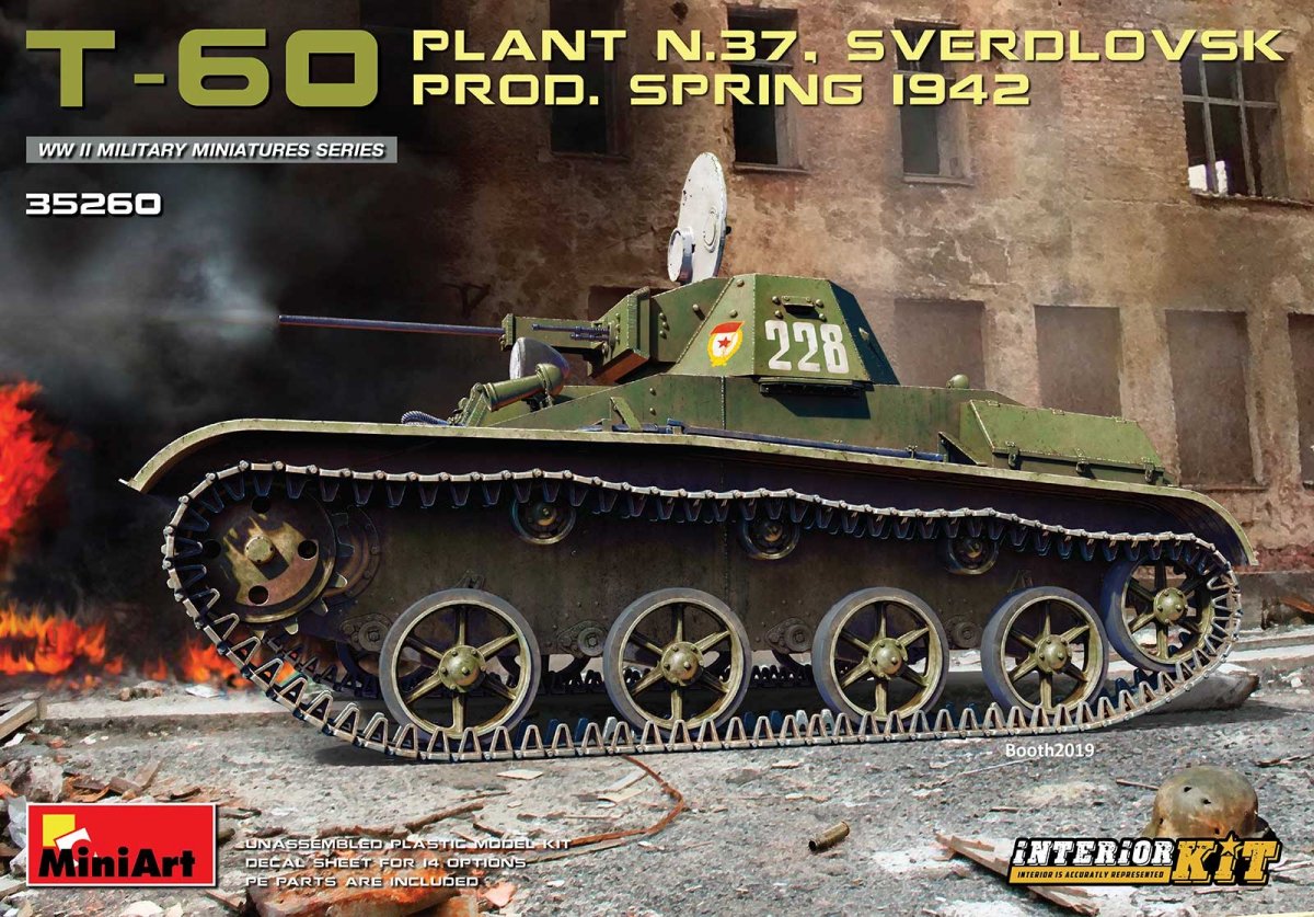 MiniArt 35260 USINE T-60 N.37, SVERDLOVSK PROD. PRINTEMPS 1942. KIT INTÉRIEUR 1/35