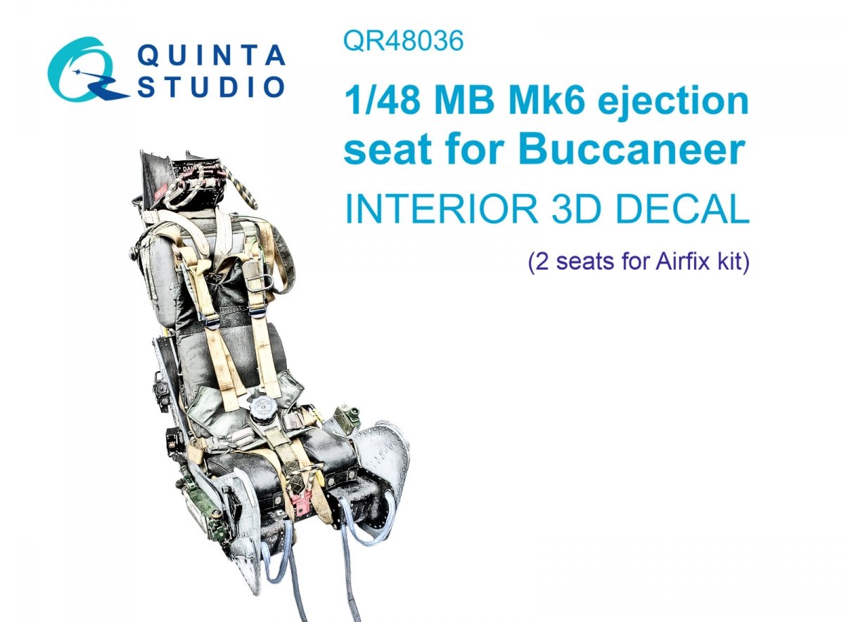 Siège éjectable Quinta Studio QR48036 MB Mk 6 pour Buccaneer (Airfix), 2 pièces, échelle 1/48