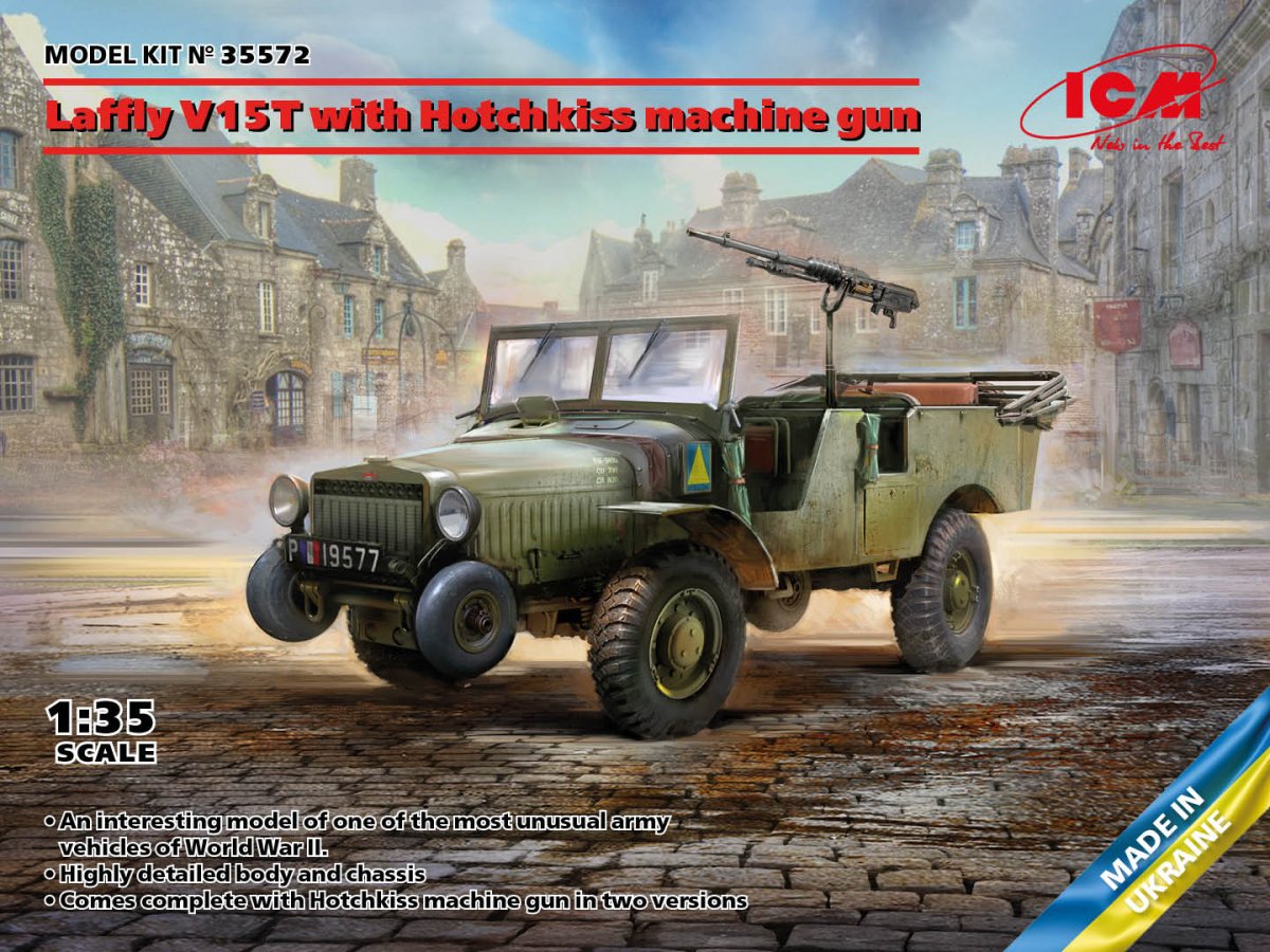 ICM 35572 Laffly V15T avec mitrailleuse Hotchkiss 1/35