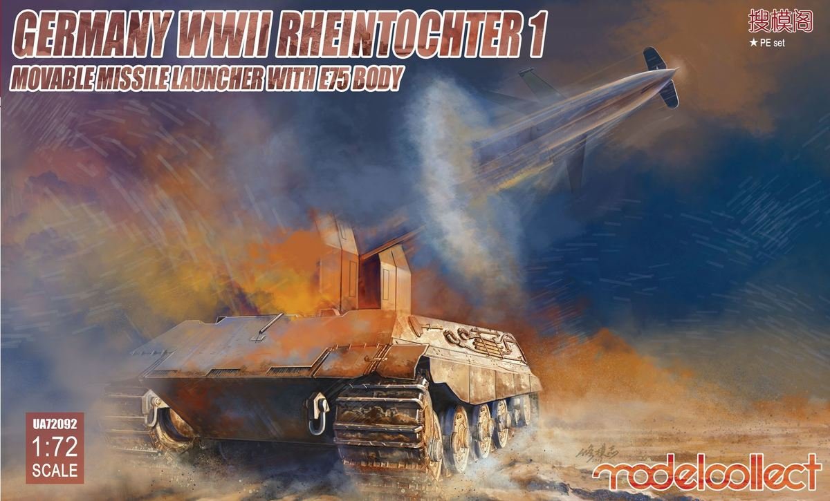 Modelcollect UA72092 Allemagne Rheintochter 1 lance-missiles mobile avec corps E75 (1/72)
