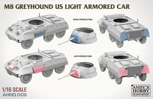 Andy&amp;#39;s Hobby Headquarters AHHQ-008 M8 Greyhound Voiture blindée légère américaine 1/16  – immagine 3