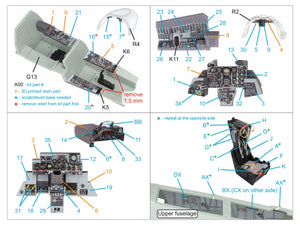 Intérieur imprimé en 3D et coloré sur papier décalcomanie (Academy) pour F-4D Phantom II tardif de Quinta Studio QD+48495 (avec pièces en résine imprimées en 3D) à l&amp;#39;échelle 1/48 – image 3