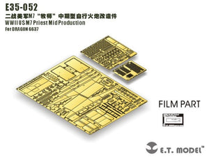 ET Model E35-052 WWII US M7 Priest Mid Production (Pour DRAGON 6637) (1/35)