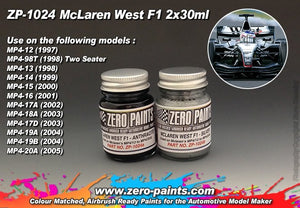 Peintures Zero Paints ZP-1024 McLaren West F1 (MP4/13 à MP4/20A) 2 x 30 ml – image 2