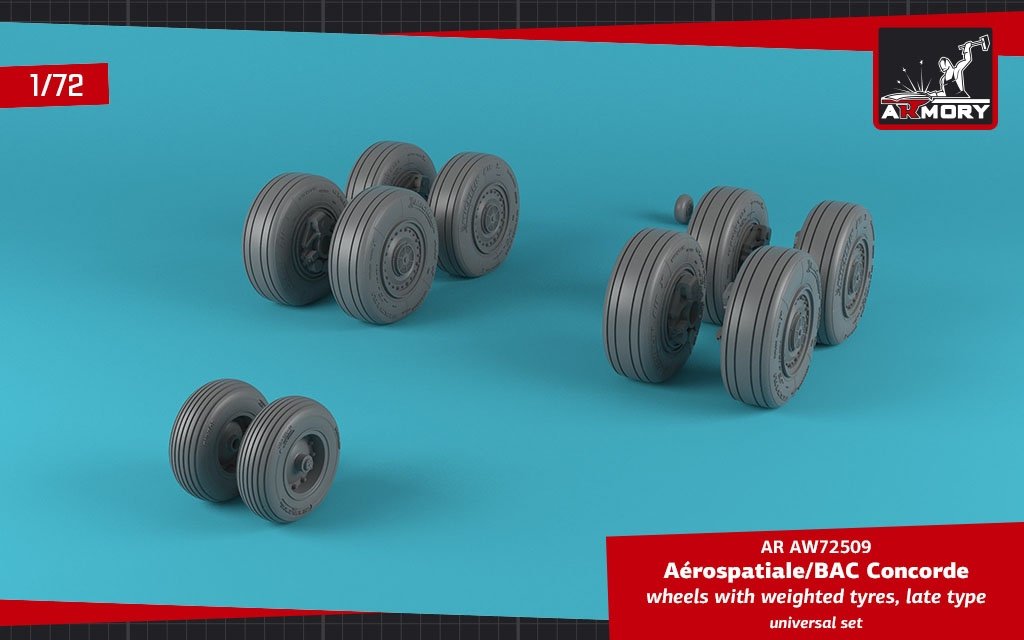 Roues de Concorde Armory Models AW72509 avec pneus lestés, fin 1/72 – Bild 3