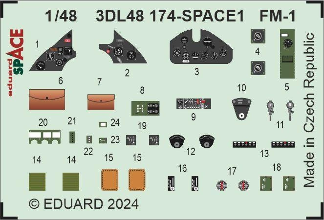 Eduard 3DL48174 FM-1 SPACE TAMIYA 1/48 – immagine 3