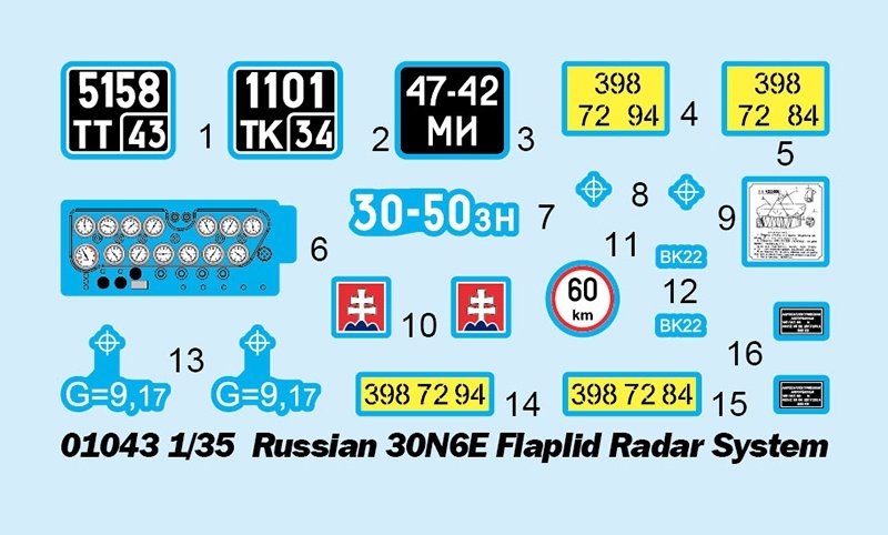 Trumpeter 01043 Système radar à volets russe 30N6E 1/35 – immagine 4