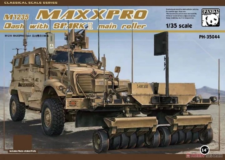 Panda Hobby 35044 M1235 MaxxPro Dash avec rouleau compresseur SparkII 1/35