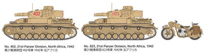Tamiya 25208 Panzerkampfwagen IV Ausf F. &amp;amp; Moto Afrique du Nord 1/35 – immagine 9