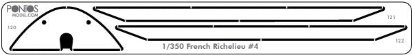 Pontos 35022WD1 Ensemble de pont en bois Richelieu de la Marine française (1/350) – Bild 2