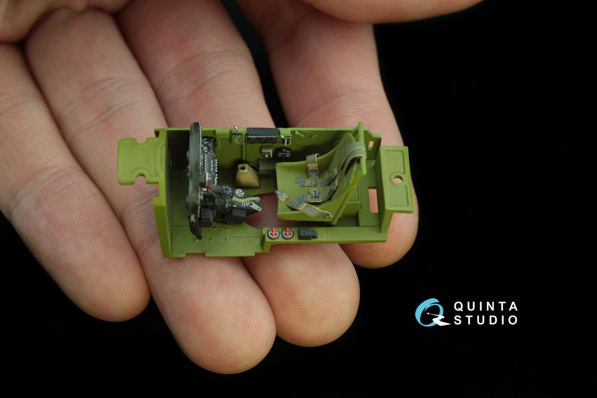 Intérieur imprimé en 3D et coloré sur papier décalcomanie Quinta Studio QD48122 P-38H (pour maquette Tamiya) 1/48 – image 3
