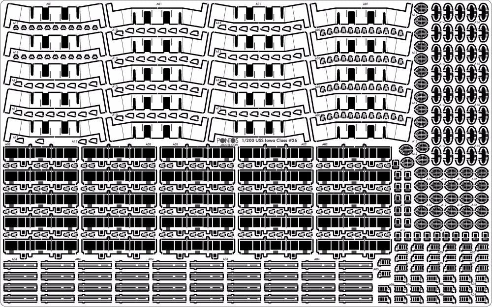 Pontos 21002F1 USS Missouri Iowa 1944 - Kit d&amp;#39;extension avancé pour maquette Trumpeter 05399 – image 7