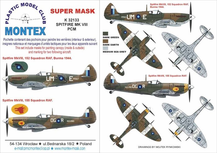 Montex K32133 Spitfire MkVIII (Birmanie) 1/32