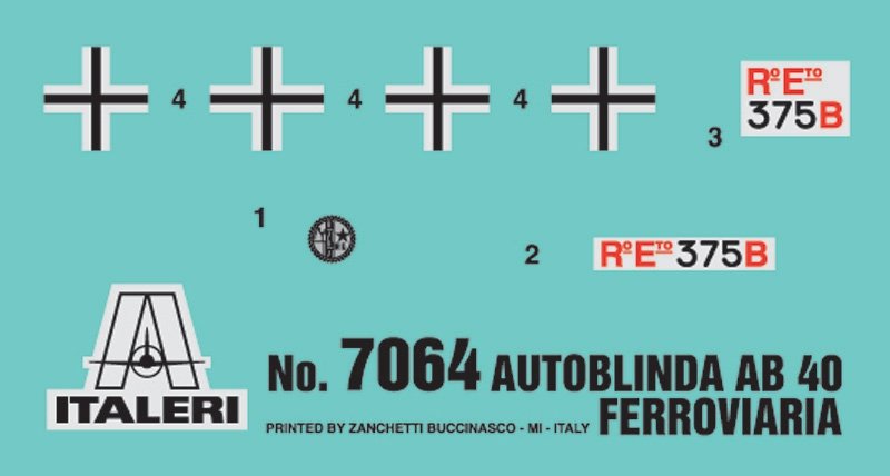 Italeri 7064 Autoblinda AB 40 Ferroviaire (1/72) – Bild 4