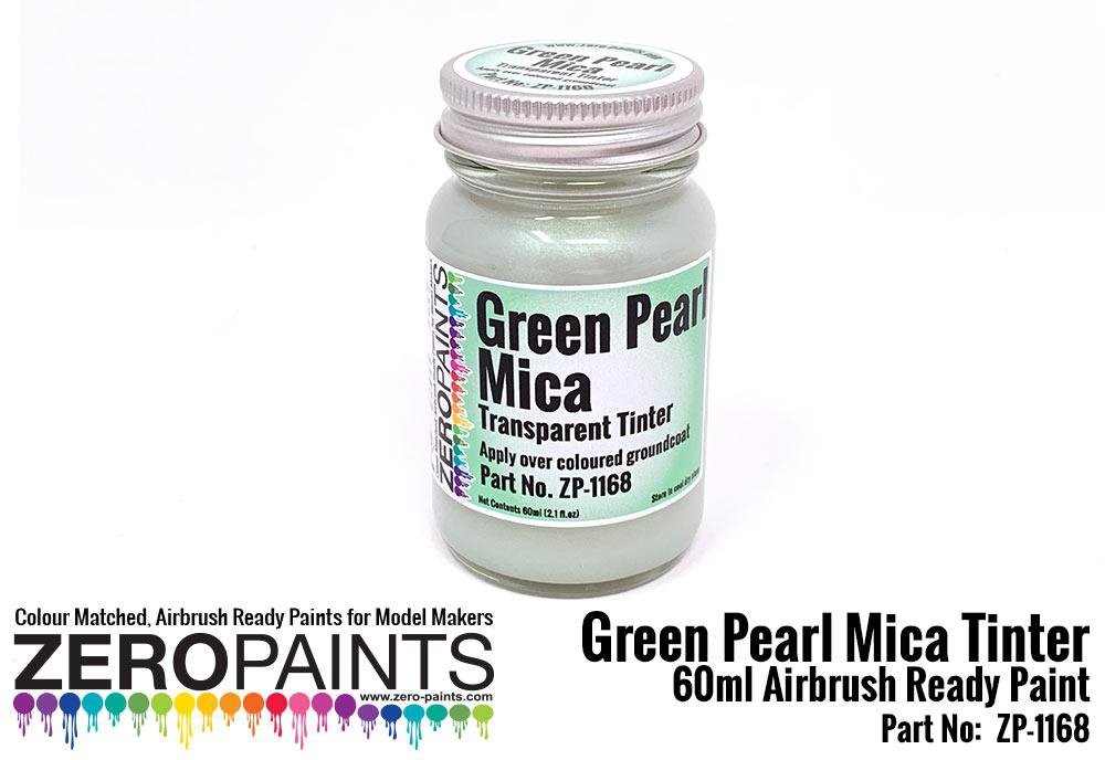 Peinture teintée transparente vert nacré mica Zero Paints ZP-1168, 60 ml