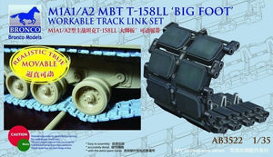 Bronco AB3522 M1A1/A2 T-158LL Big Foot Kit de chenilles fonctionnelles 1/35