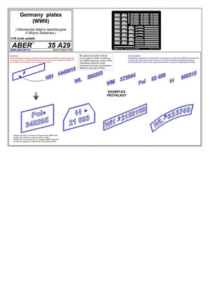 Plaques d&amp;#39;immatriculation allemandes Aber 35A029 (Seconde Guerre mondiale) (1/35) – image 4
