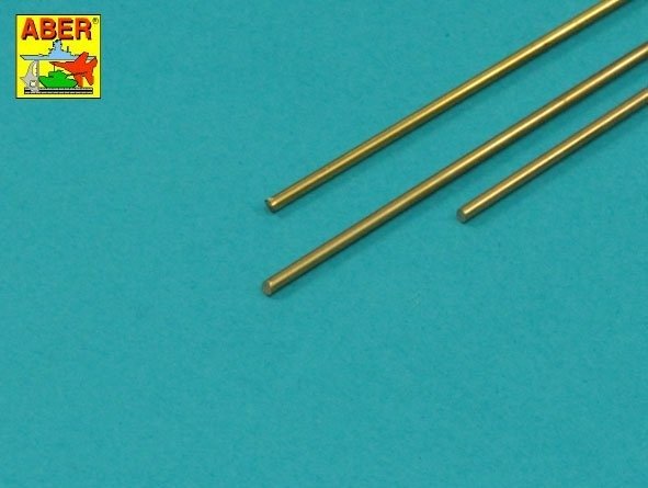 Tiges rondes en laiton Aber BR15 Ø 1,5 mm longueur 245 mm x 3 pièces.