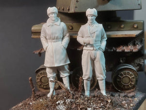 Panzer Art FI35-183 Officiers de chars allemands en manteau d&amp;#39;hiver, ensemble 1/35