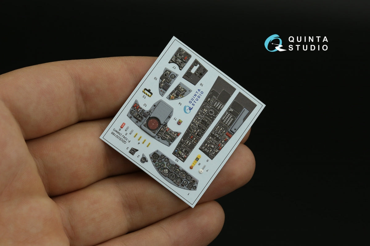 Intérieur coloré imprimé en 3D sur papier décalcomanie (Italeri) pour F-104J (Quinta Studio QDS-32188) (petite version) 1/32 – immagine 3