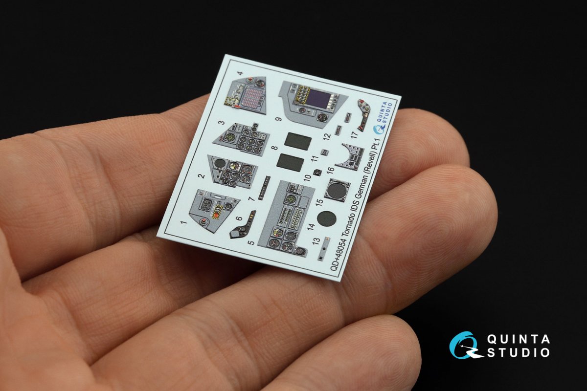 Quinta Studio QD+48054 Tornado IDS German 3D-Printed &amp;amp; coloured Interior on decal paper (Revell) (with 3D-printed resin parts) 1/48 – zdjęcie 5
