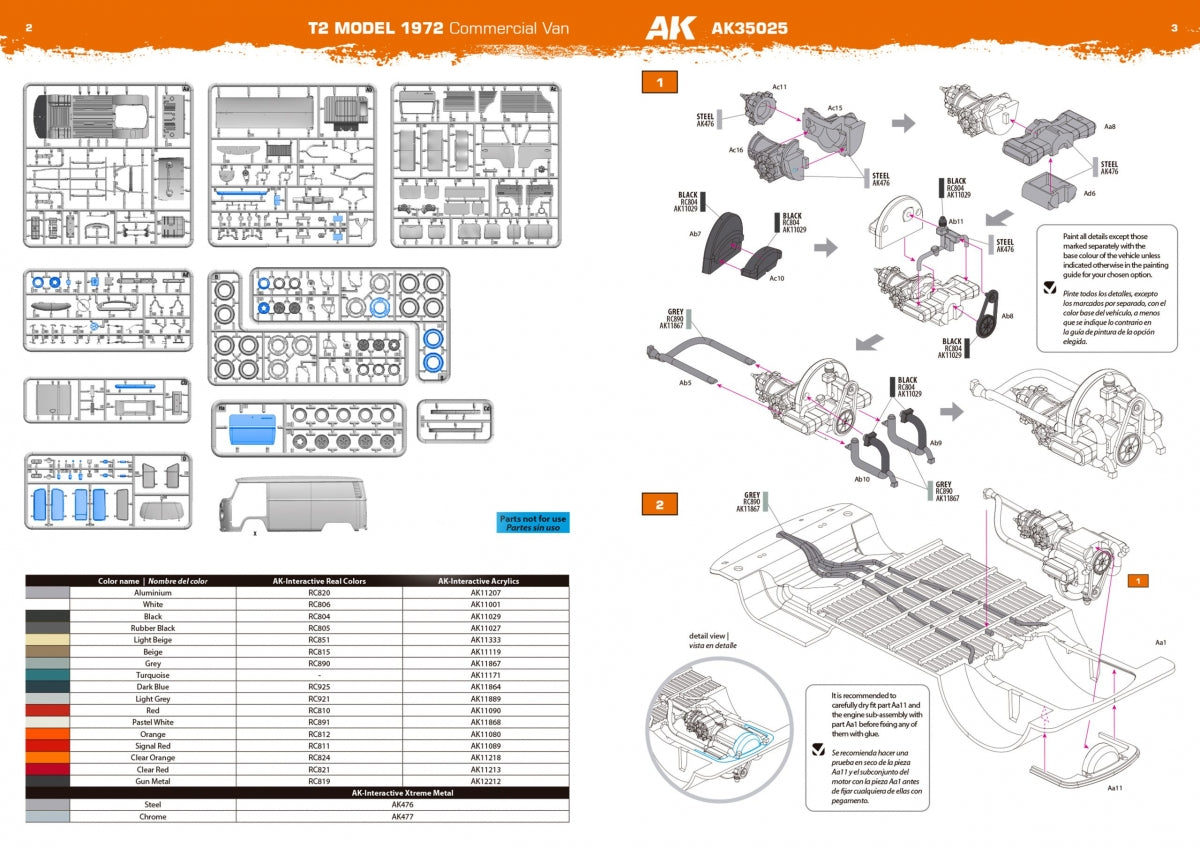 AK Interactive AK35025 T2 Modèle 1972 Fourgonnette commerciale 1/35 – immagine 9