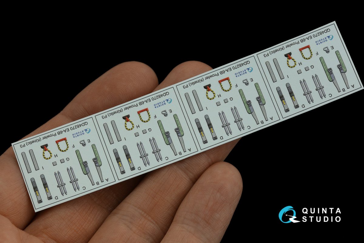 Intérieur imprimé en 3D et coloré sur papier décalcomanie (Kinetic) Quinta Studio QD48270 EA-6B Prowler (ICAP II) 1/48 – Bild 5