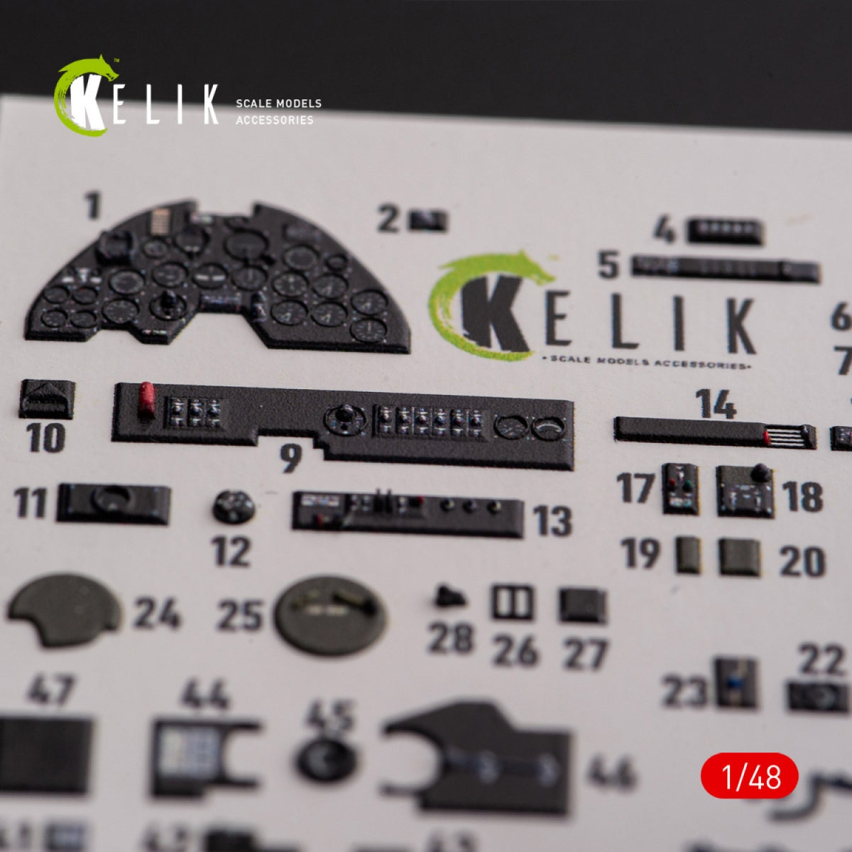 KELIK K48108 P-38F « Lightning » - décalcomanies 3D intérieures pour maquette Academy au 1/48 – Bild 6