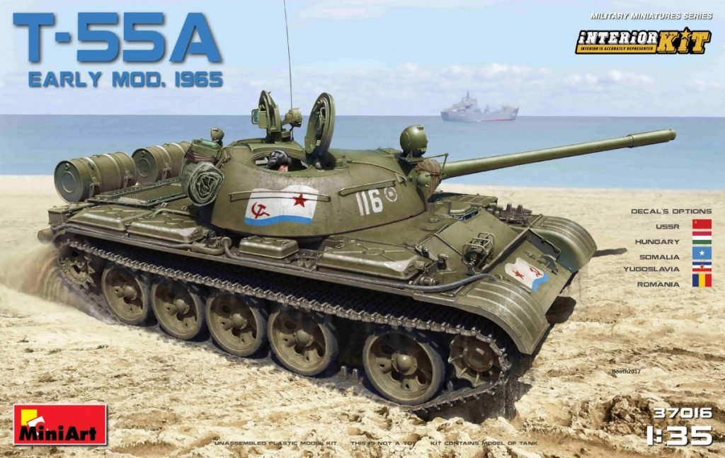 Kit d&amp;#39;intérieur MiniArt 37016 T-55A Early Mod 1965 au 1/35