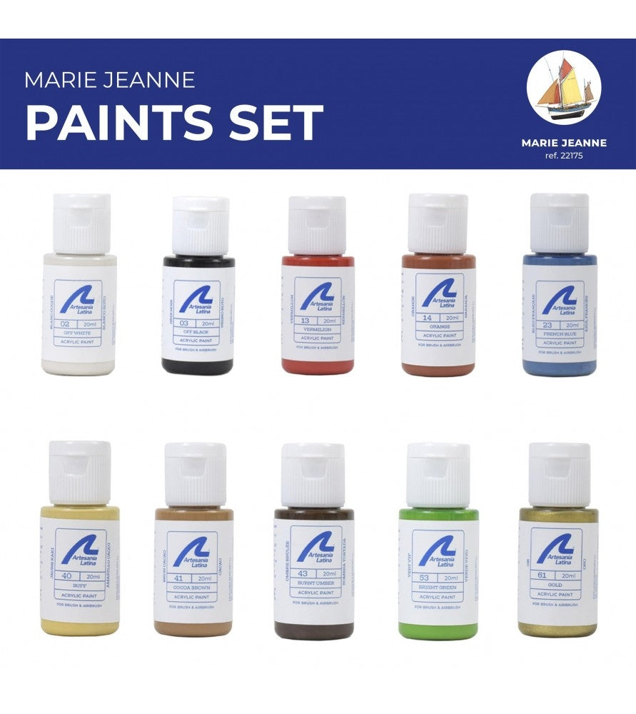 ARTESANIA LATINA 277PACK12 Zestaw farb akrylowych 10x20 ml - Marie-Jeanne
