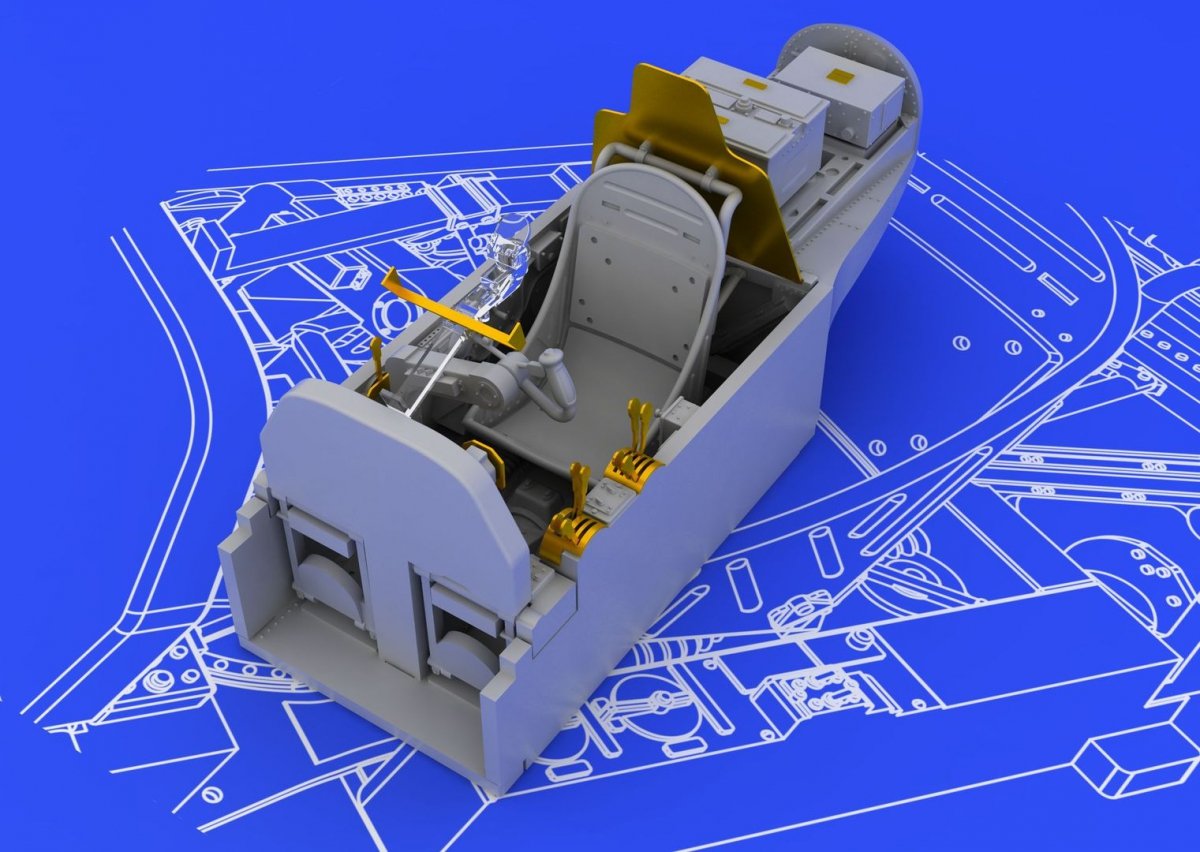 Cockpit Eduard 648259 P-38J ACADEMY 1/48