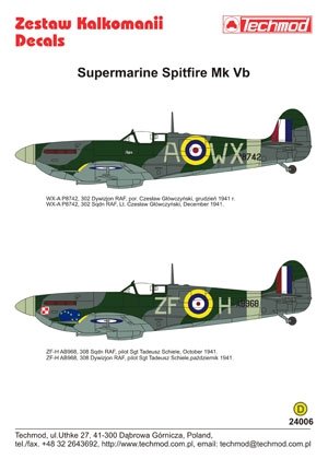 Techmod 24006 - Supermarine Spitfire Mk VB 1/24 – zdjęcie 2