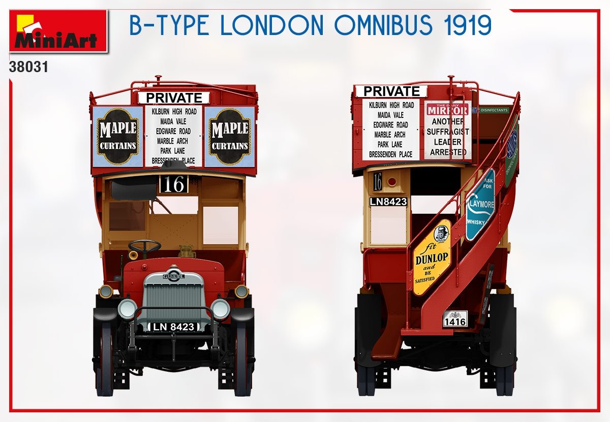 MiniArt 38031 B-TYPE LONDON OMNIBUS 1919 1/35 – zdjęcie 12