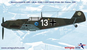 Maquette Wingsy D5-07 Chasseur allemand de la Seconde Guerre mondiale MESSERSCHMITT Bf 109 E-1 1/48 – image 14