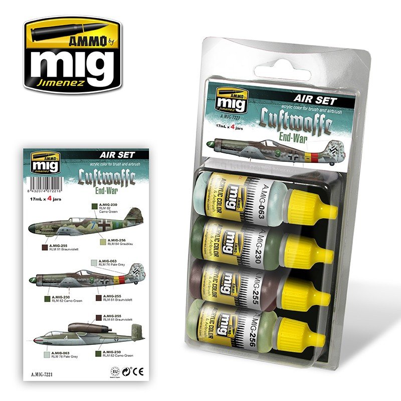 Munitions de Mig Jimenez 7221 Luftwaffe End War Air Set 4x17ml