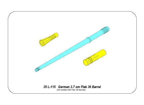 Canon Aber 35L-115 allemand de 3,7 cm Flak 36 (1/35) – immagine 9