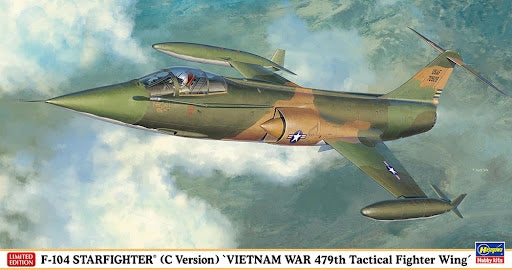 Hasegawa 07533 F-104 Starfighter (Version C) « Guerre du Vietnam 479e Escadre de Chasse Tactique » Édition Limitée 1/48 