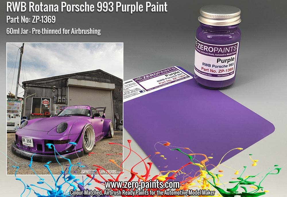 Peinture violette Zero Paints ZP-1369 RWB Rotana Porsche 993, 60 ml