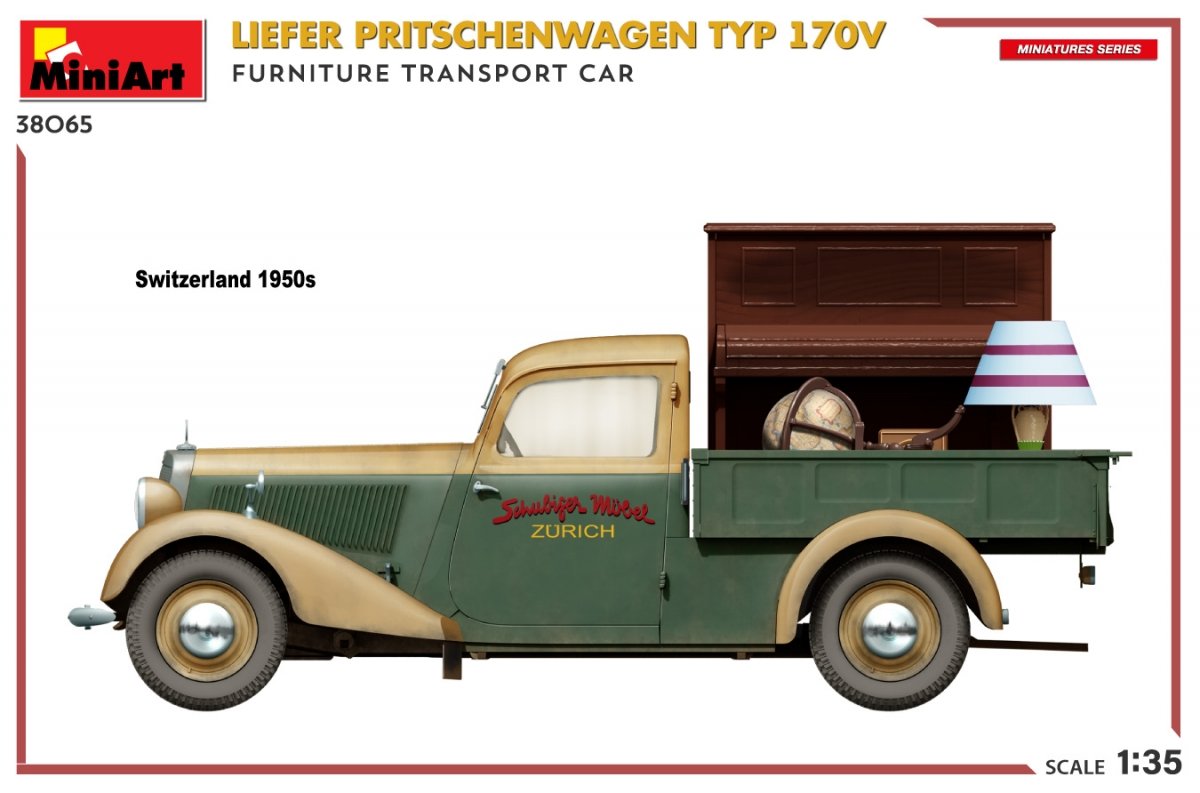 MiniArt 38065 LIEFER PRITSCHENWAGEN TYP 170V. VOITURE DE TRANSPORT DE MEUBLES 1/35 – immagine 11