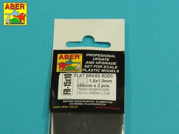 Aber FR15x10 Tiges rectangulaires en laiton 1,5x1,0 mm longueur 245mm x 2 / Tiges plates en laiton 1,5x1,0 mm longueur 245mm x2 pièces. – imagen 3