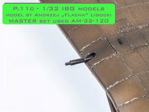 Master AM-32-120 PZL P.11c - zestaw detali - lufy karabinu wz. 33, celowniki oraz dysza Venturiego (do modelu IBG) 1/32 – zdjęcie 6