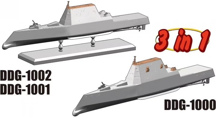 Dragon 7148 USS Zumwalt/Michael Monsoor/Lyndon B. Johnson 1/700 – Bild 2