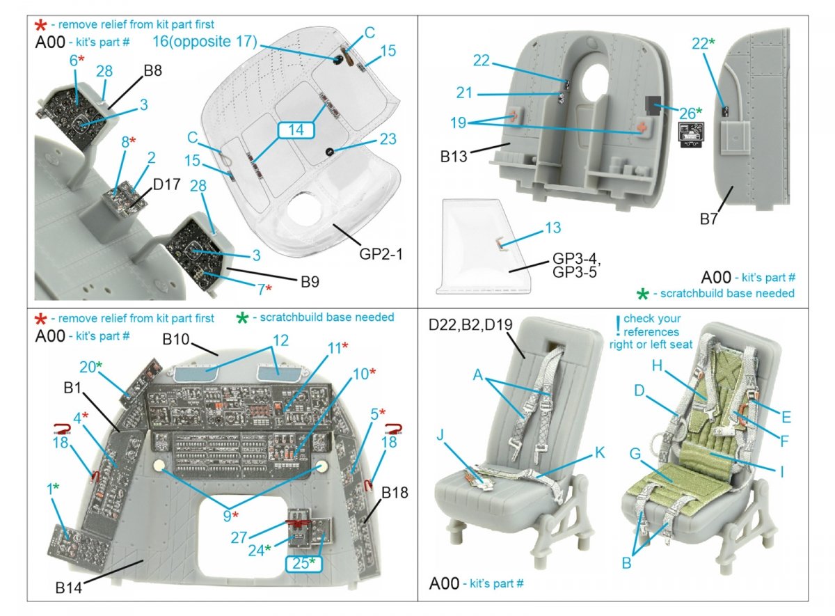 Intérieur imprimé en 3D et coloré sur papier décalcomanie Quinta Studio QD48383 Mi-17 (Trumpeter) 1/48 – Bild 2