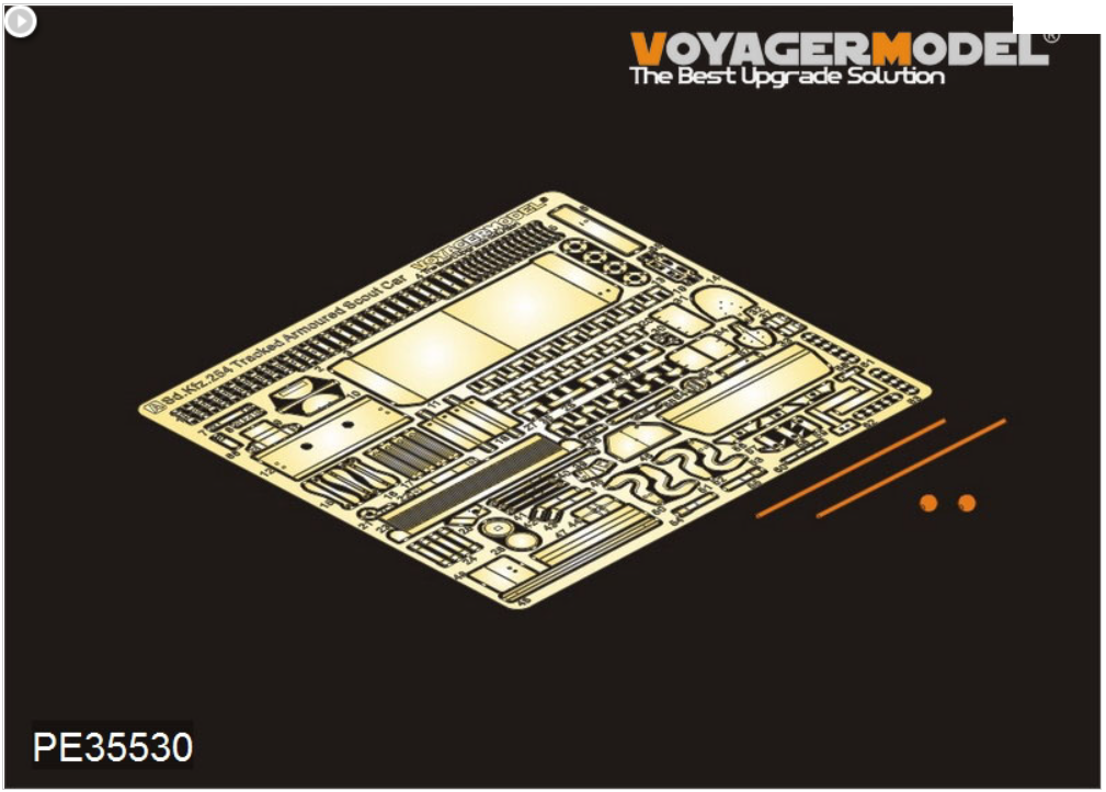 Maquette Voyager PE35530 Voiture blindée de reconnaissance chenillée allemande Sd.Kfz.254 de la Seconde Guerre mondiale POUR HOBBY BOSS 82491 1/35