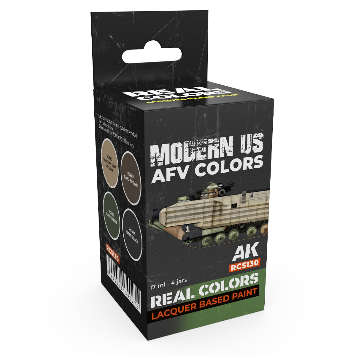 AK Interactive RCS130 Couleurs modernes des véhicules blindés de l&amp;#39;armée américaine 4x17ml