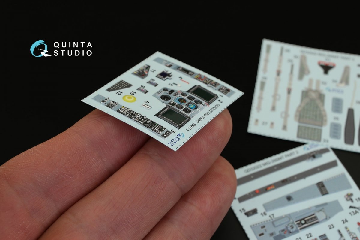 Intérieur imprimé en 3D et coloré sur papier décalcomanie Quinta Studio QD32022 MiG-29SMT (pour maquette Trumpeter) 1/32 – image 4