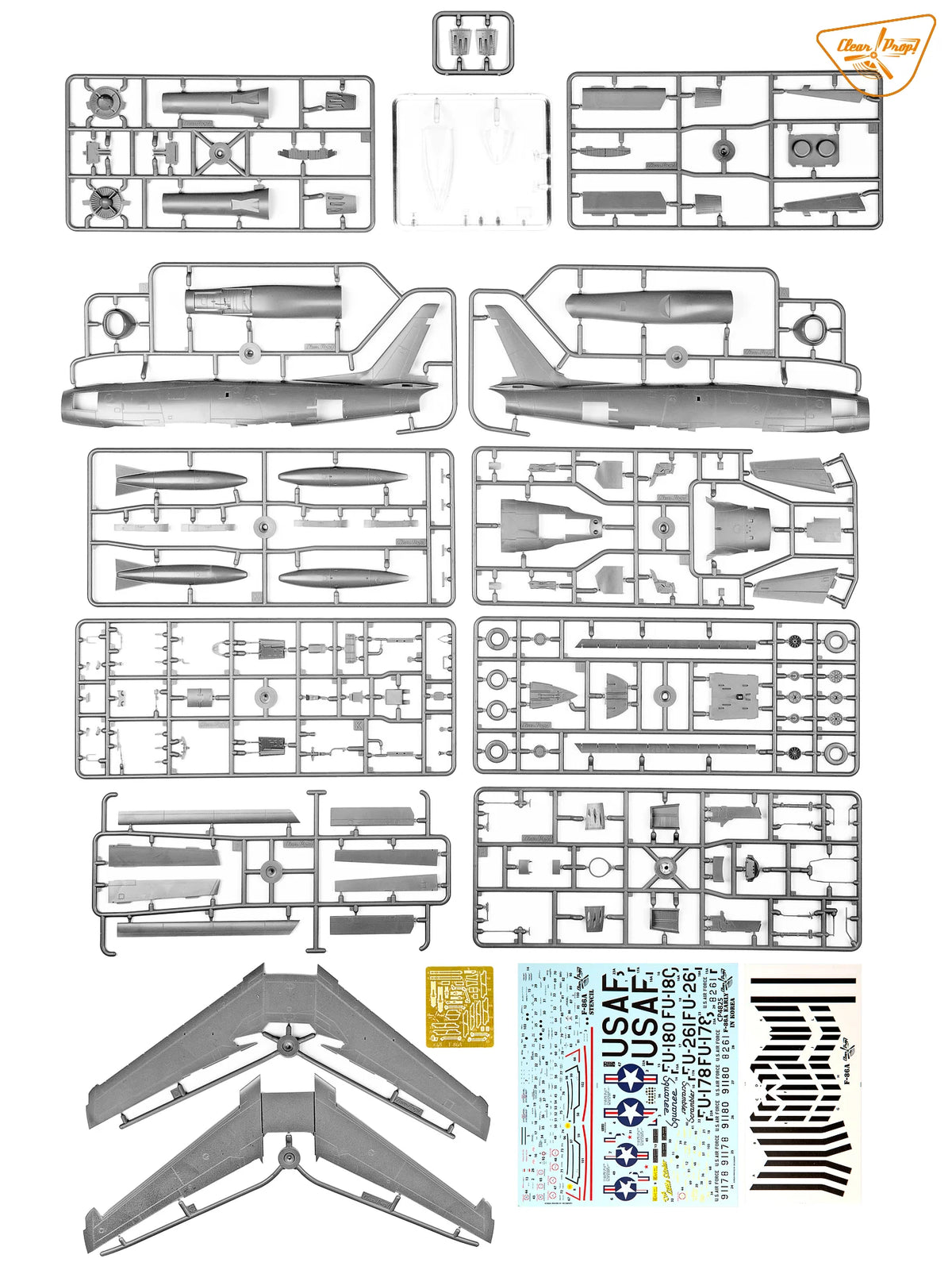 Clear Prop! CP4825 North American F-86 A Sabre in Korea Early Variants (Advanced Kit) 1/48 – zdjęcie 28