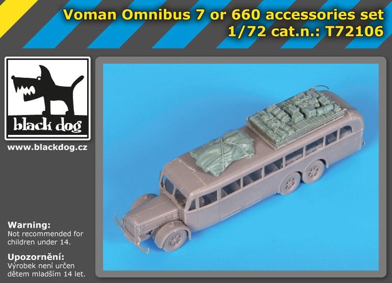 Ensemble d&amp;#39;accessoires Black Dog T72106 Voman Omnibus 7 ou 660 pour Roden 1/72 – immagine 2