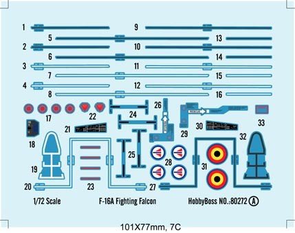 Hobby Boss 80272 F-16A Fighting Falcon 1/72 – image 3